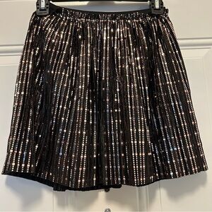Next Black, Copper Colored Sequin Mini Skirt Girls SZ 10